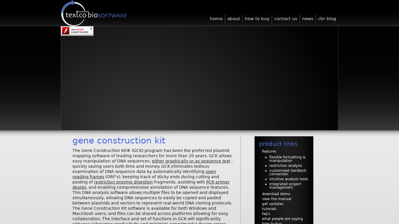 Gene Construction Kit Landing page