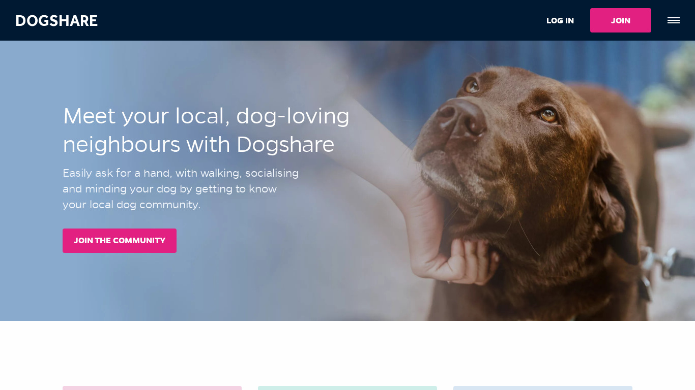 Dogshare Landing page