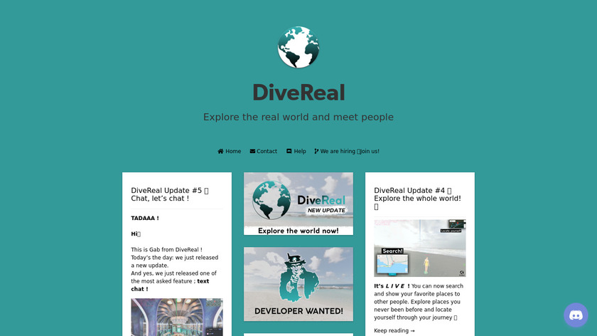 DiveReal Landing Page