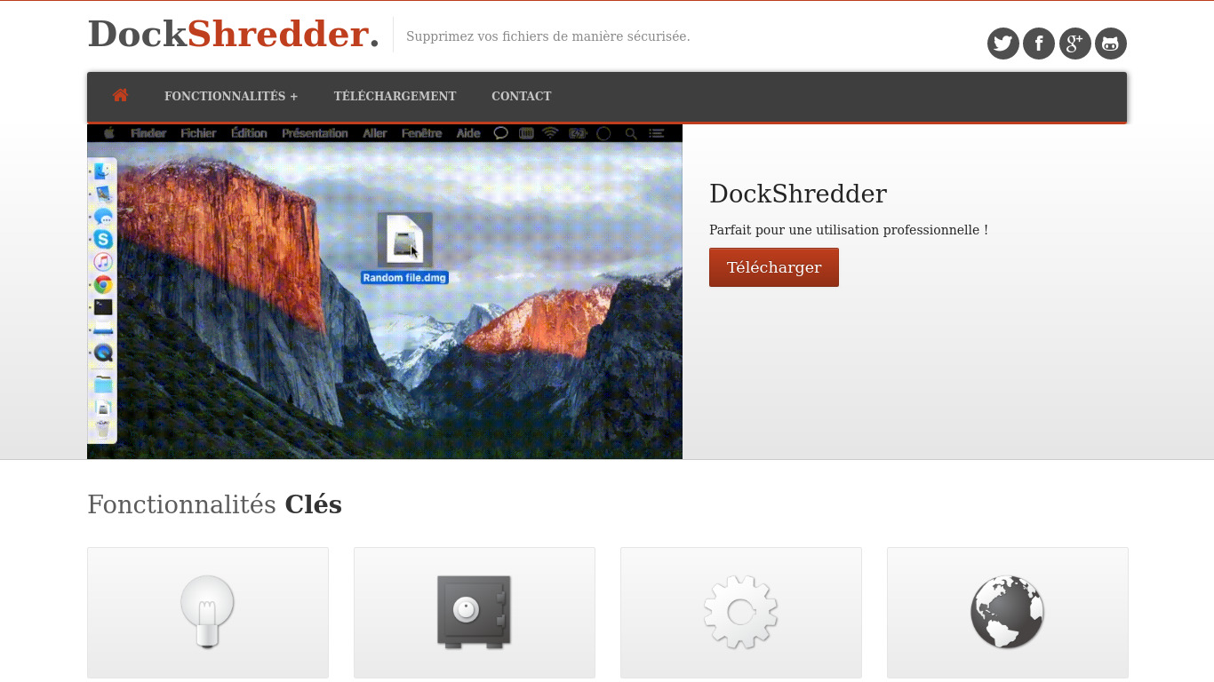 DockShredder Landing page