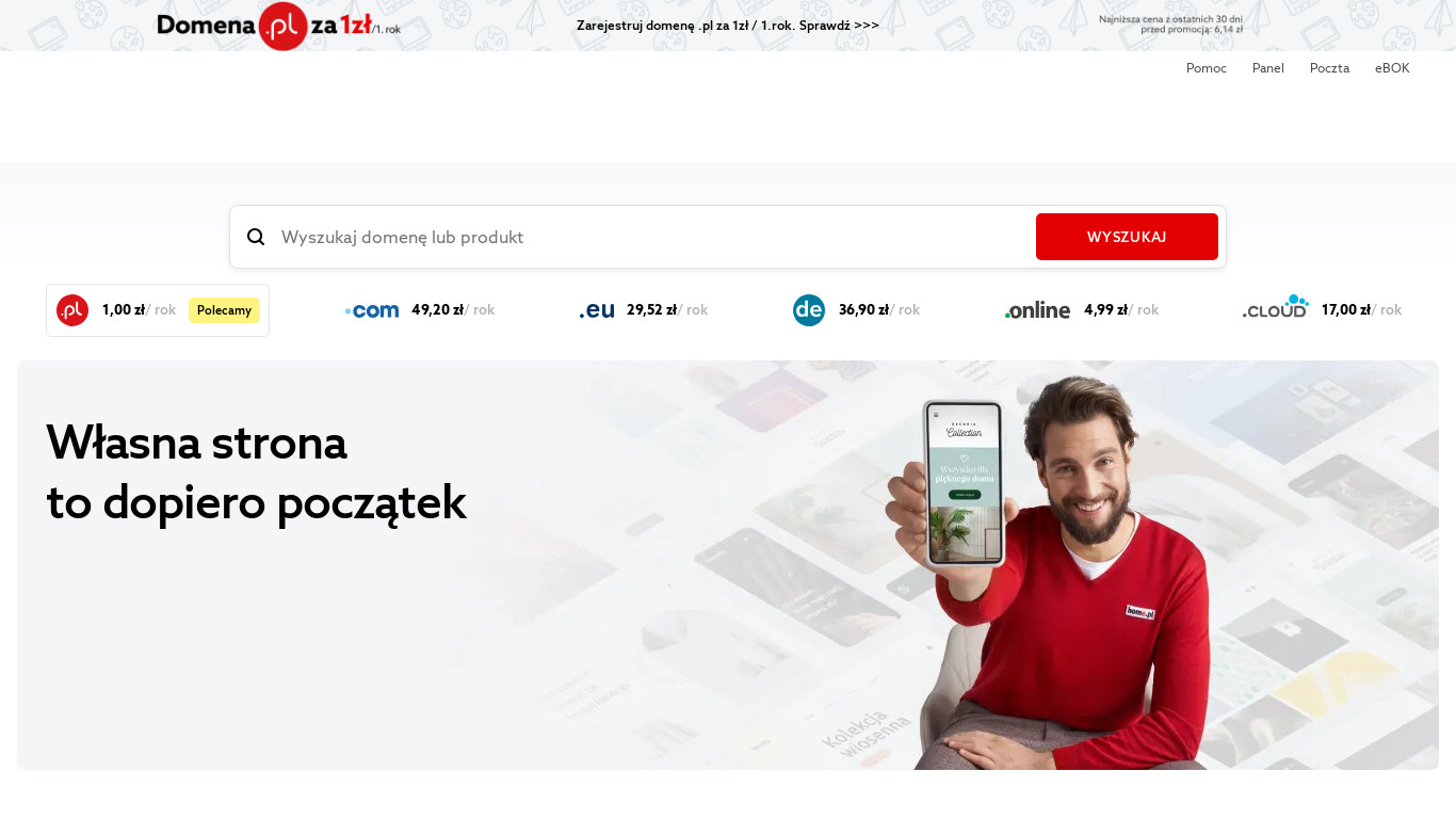 home.pl Landing page