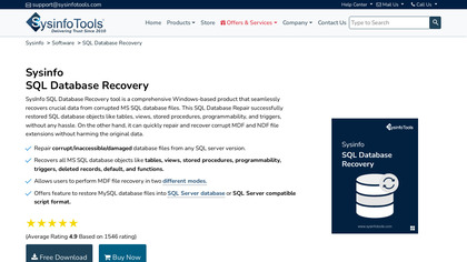 SysInfoTools SQL Database Recovery Software image