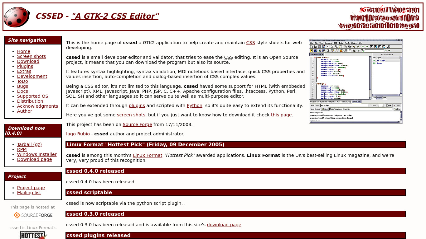 CSSED Landing page