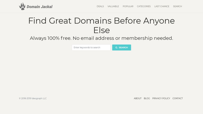 DomainJackal.com Landing Page
