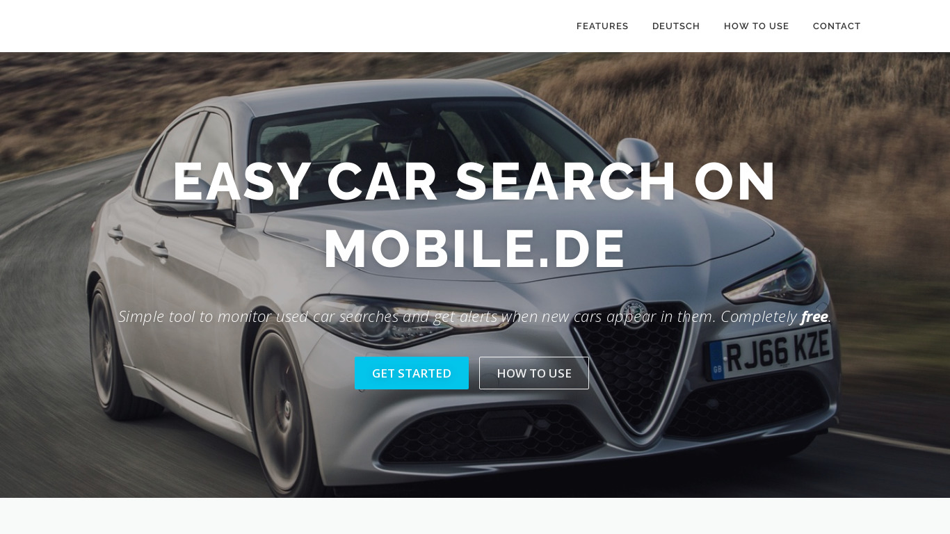 Easy Car Search Landing page