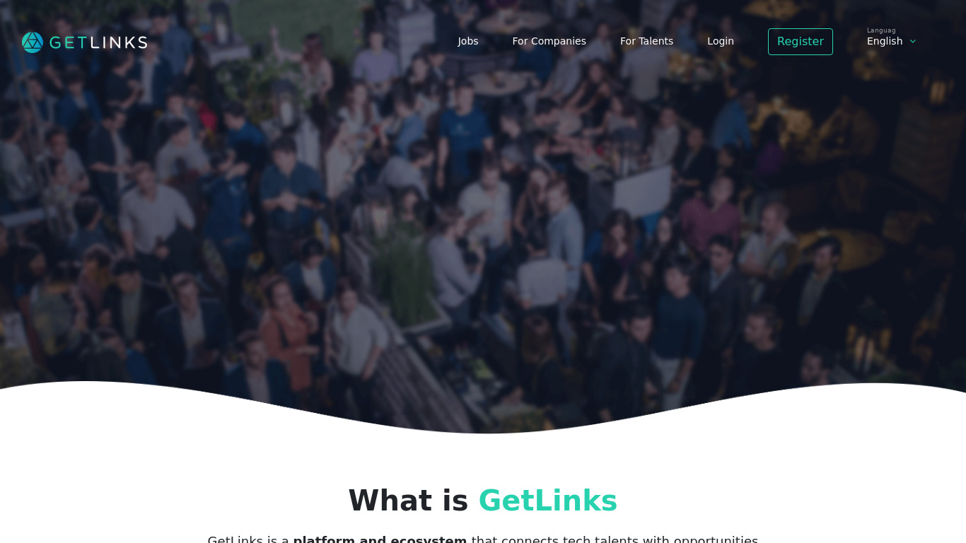 GetLinks Landing page