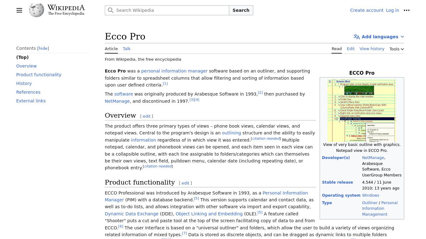Ecco Pro Landing page