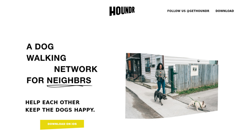 Houndr Landing Page