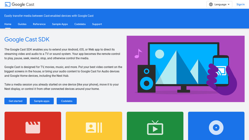 Google Cast SDK Landing Page