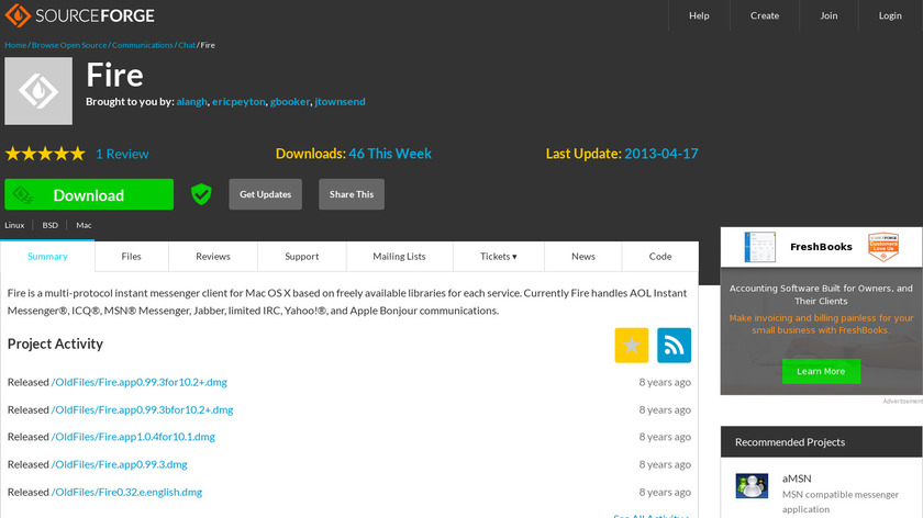 Fire Landing Page