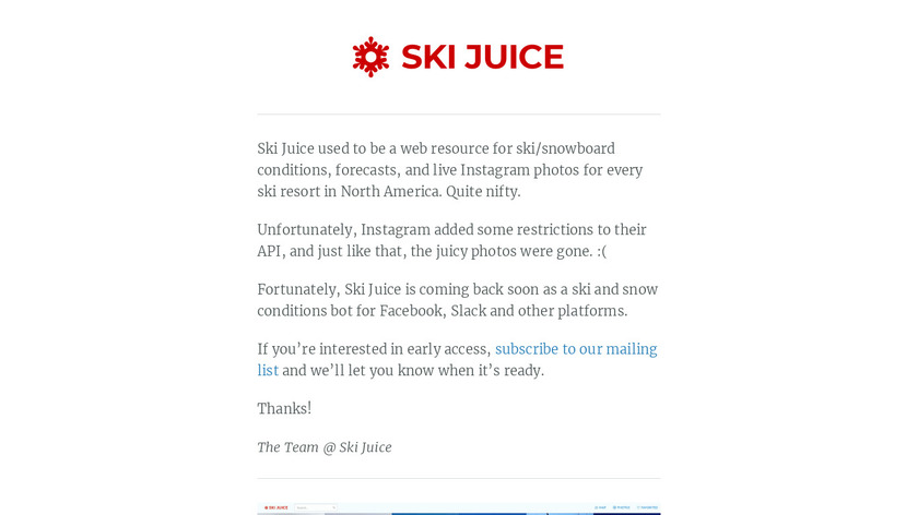 Ski Juice Landing Page
