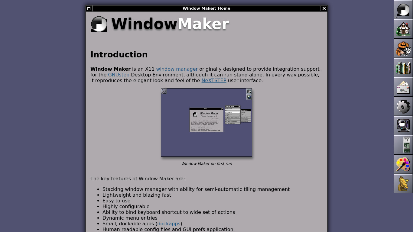 Window Maker Landing page