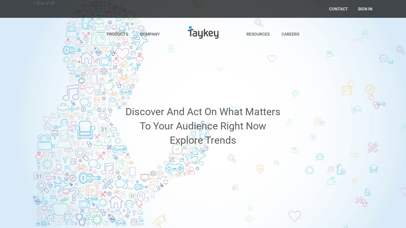 Taykey Landing page