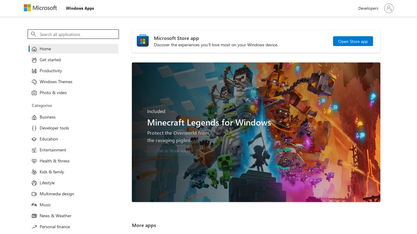 Files by Microsoft Corporation Landing page