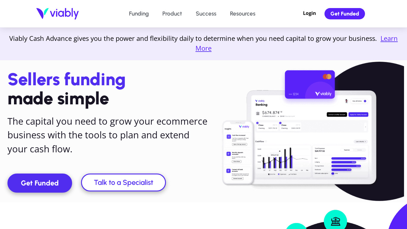 Funding Gates Landing page