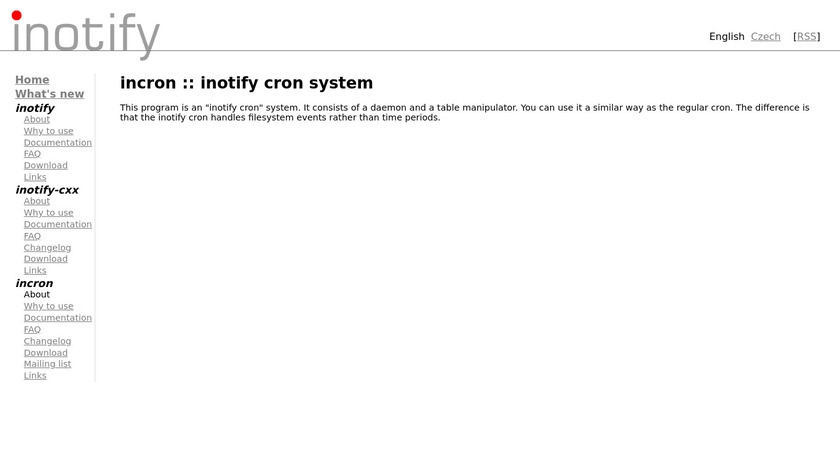 incron Landing Page