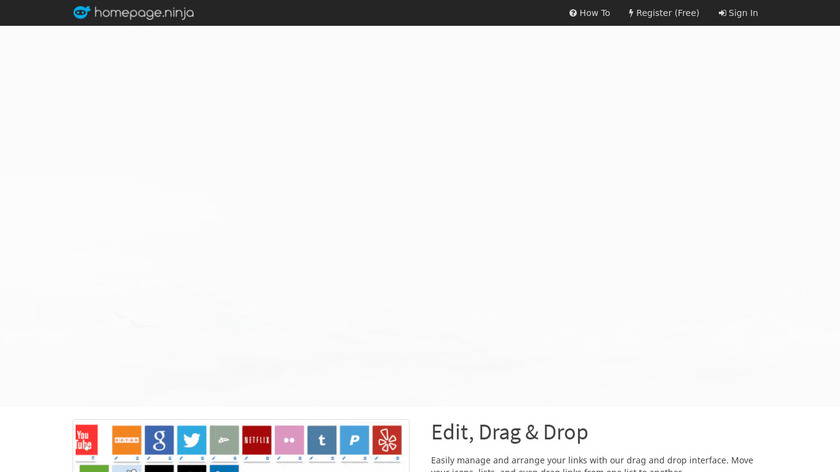 Homepage.ninja Landing Page