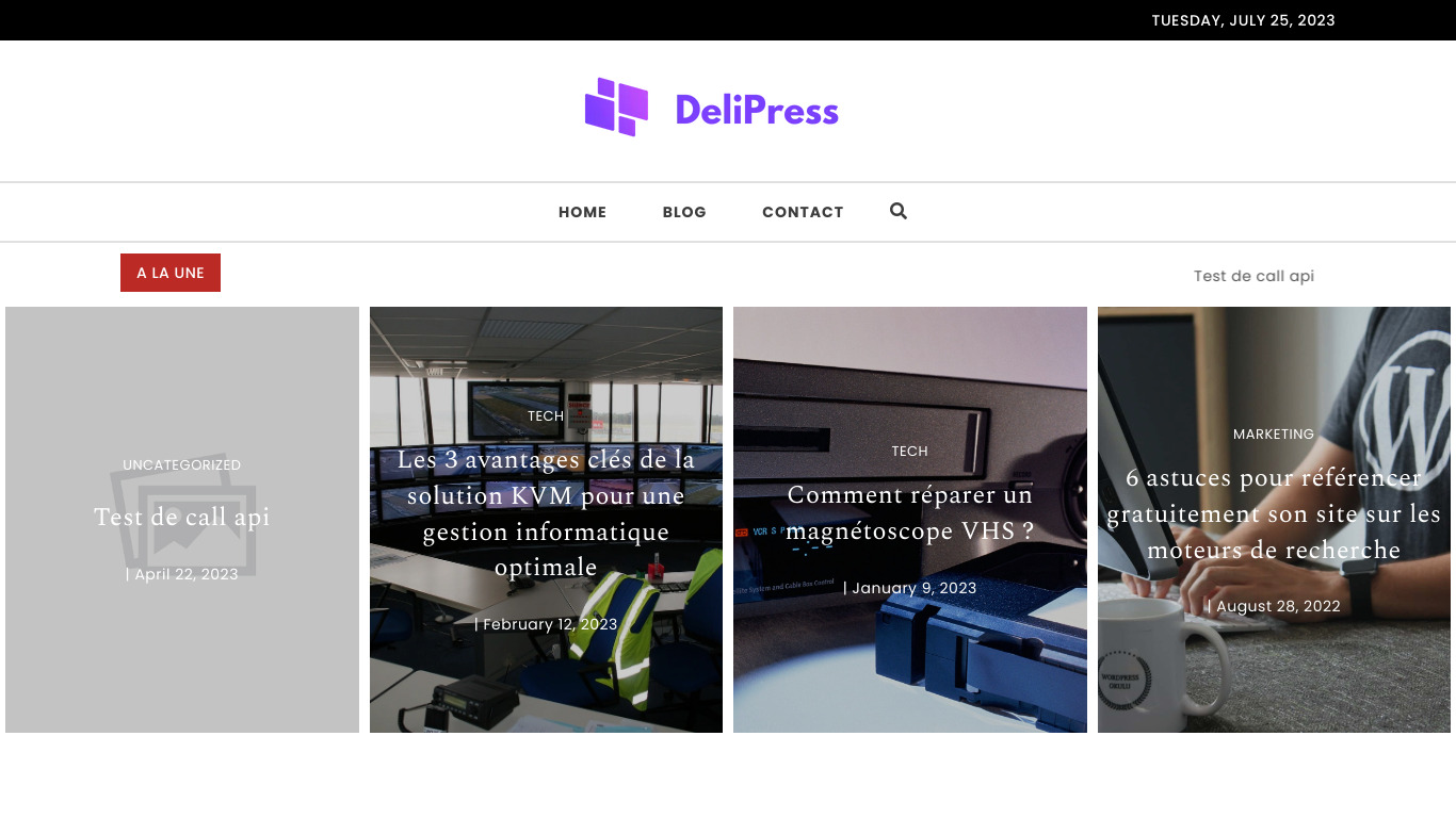 DeliPress Landing page