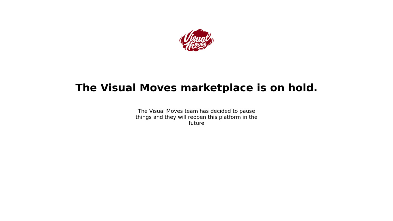 Visual Moves Landing page