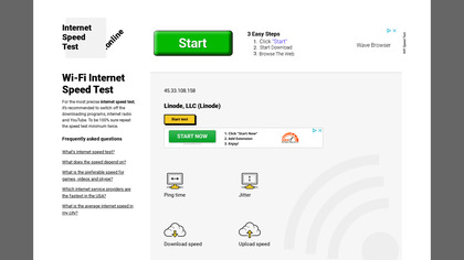 Internet Speed Test Online screenshot