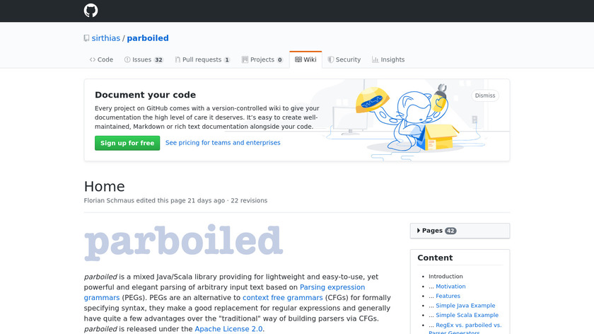 parboiled Landing Page