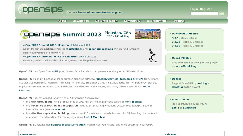 opensips Landing Page