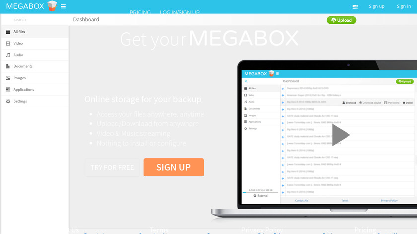 MEGABOX Landing Page
