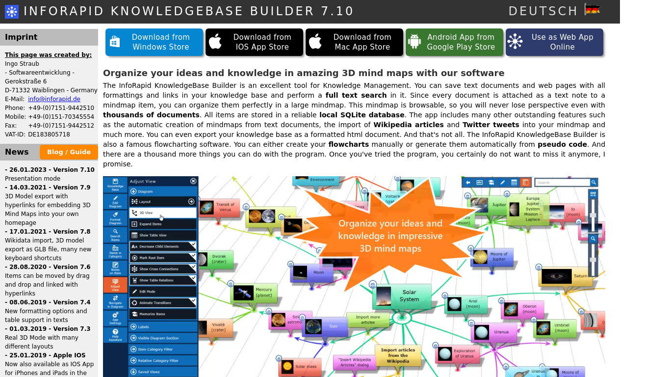 KnowledgeBase Builder Landing page