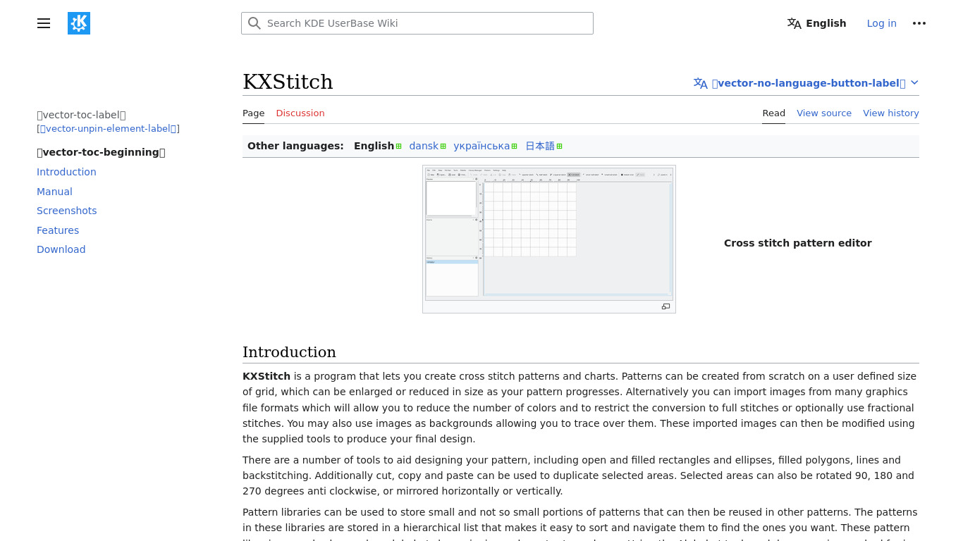 KXStitch Landing page