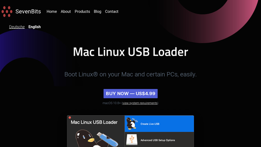 Mac Linux USB Loader Landing Page