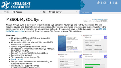 Intelligent Converters MSSQL-MySQL Sync image