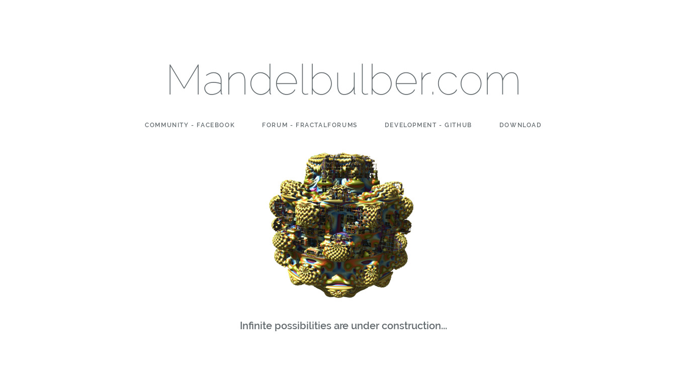Mandelbulber Landing page