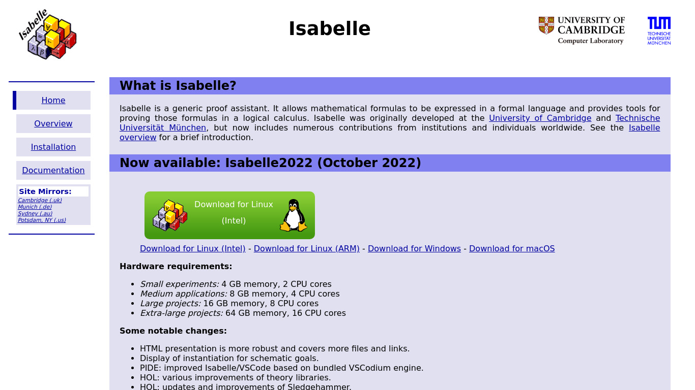 Isabelle Landing page