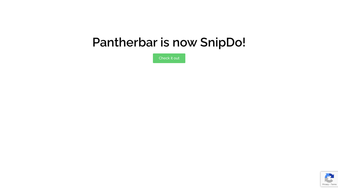 Pantherbar Landing page