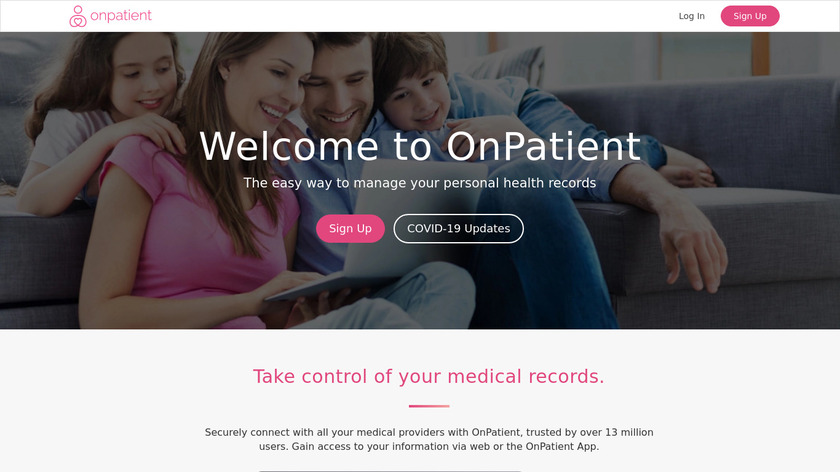 onpatient Landing Page