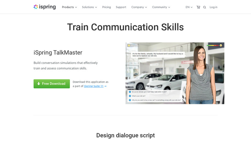 iSpring TalkMaster Landing Page