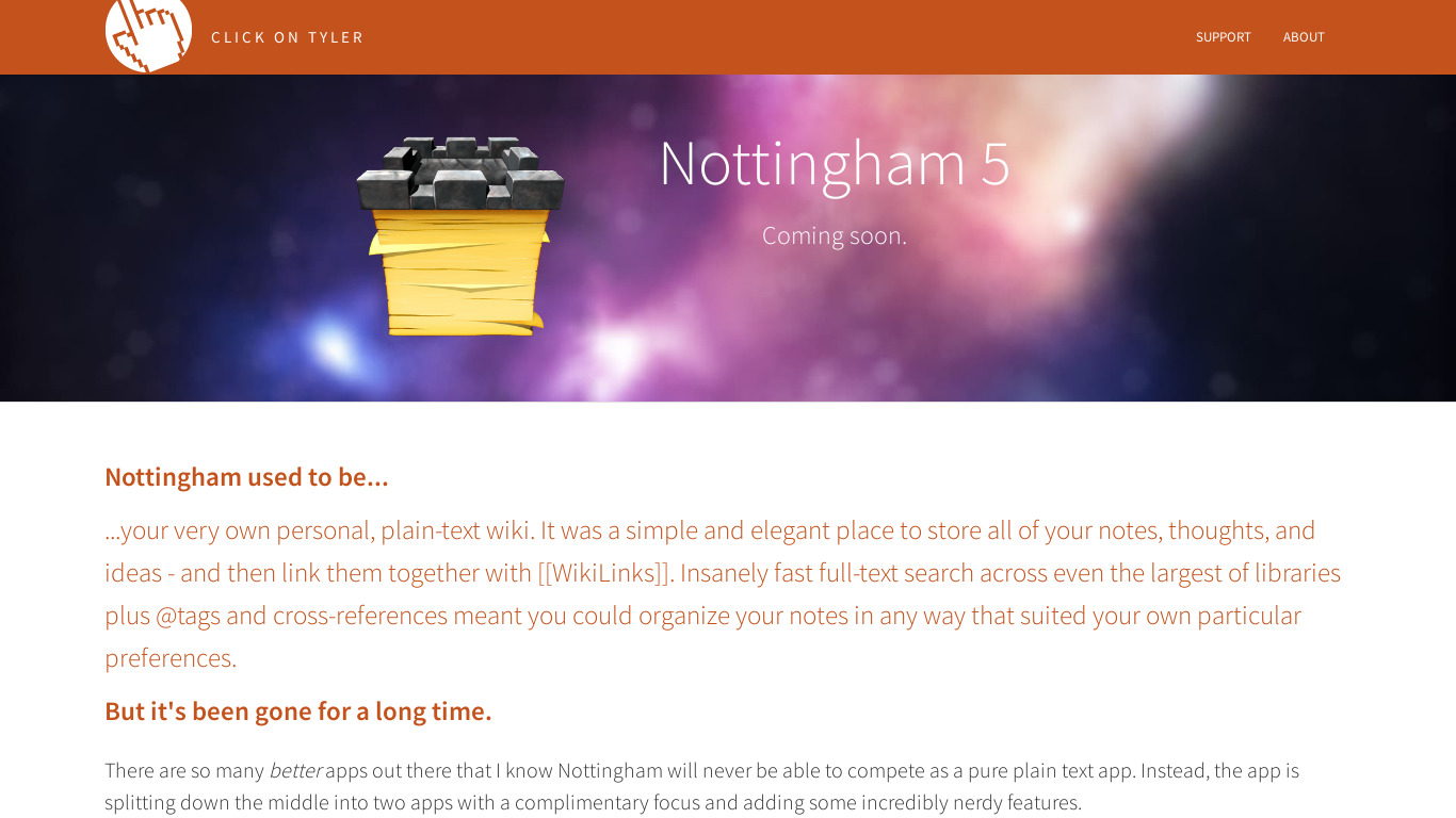Nottingham Landing page