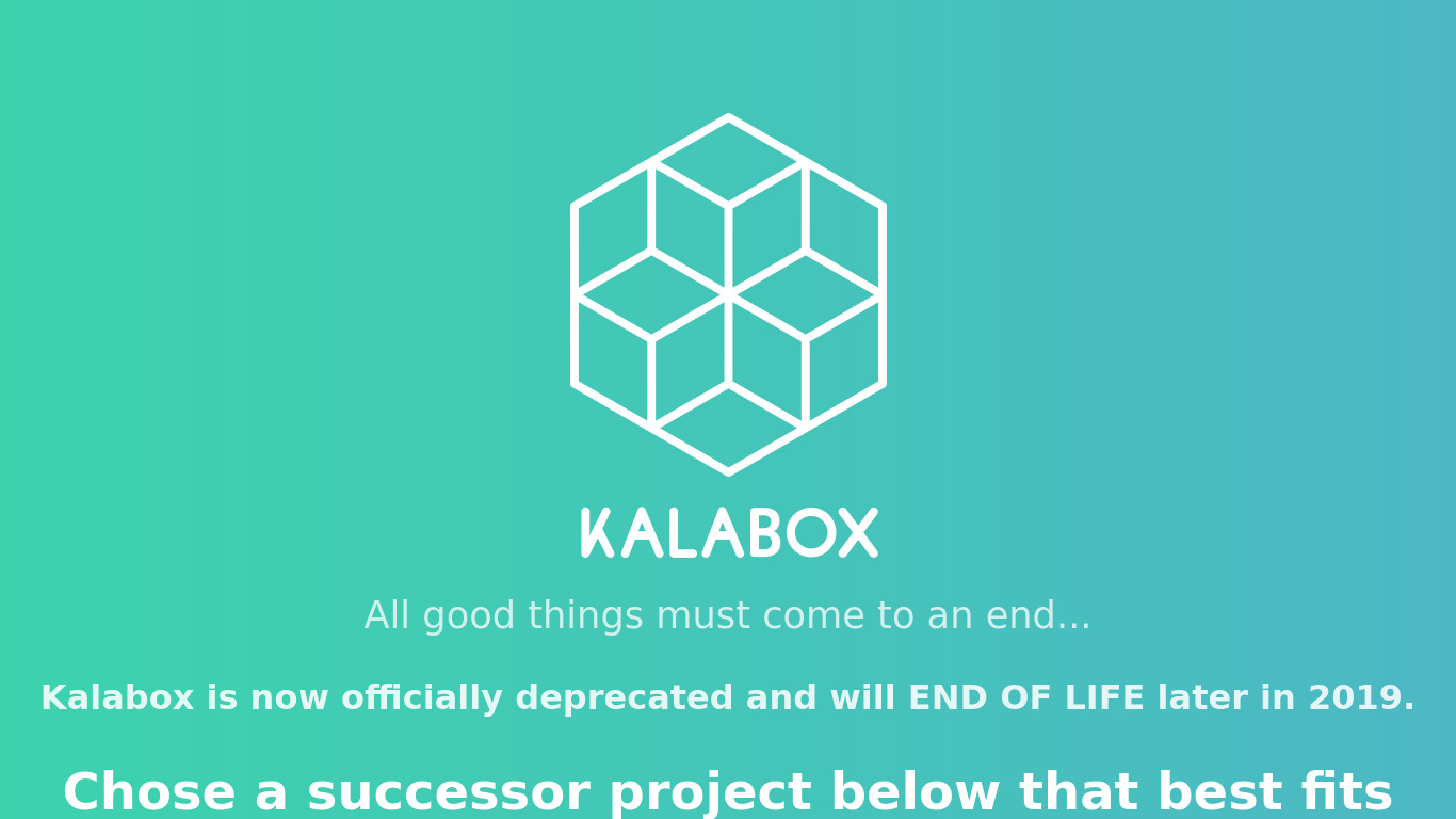 Kalabox Landing page
