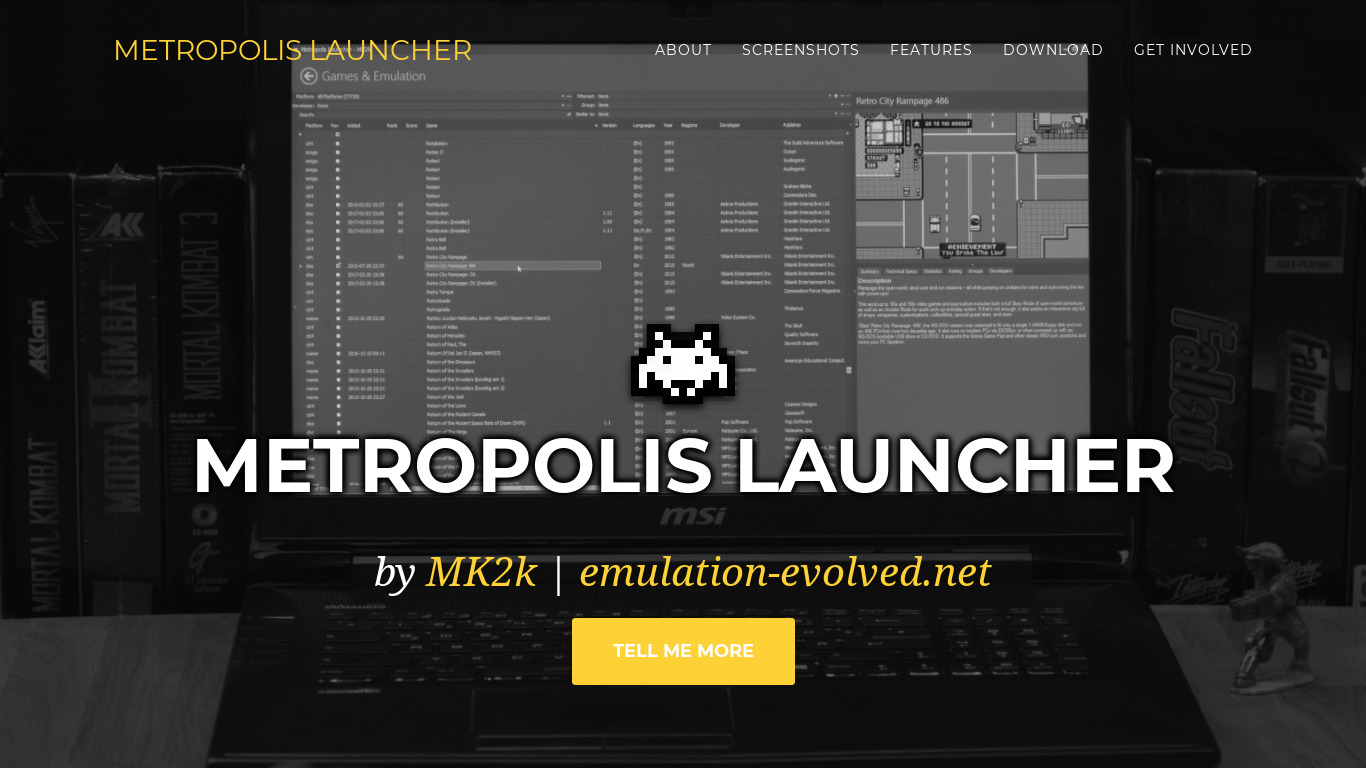 Metropolis Launcher Landing page