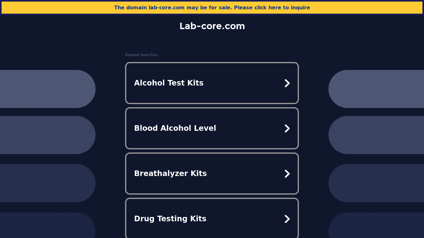 Labcore Landing page