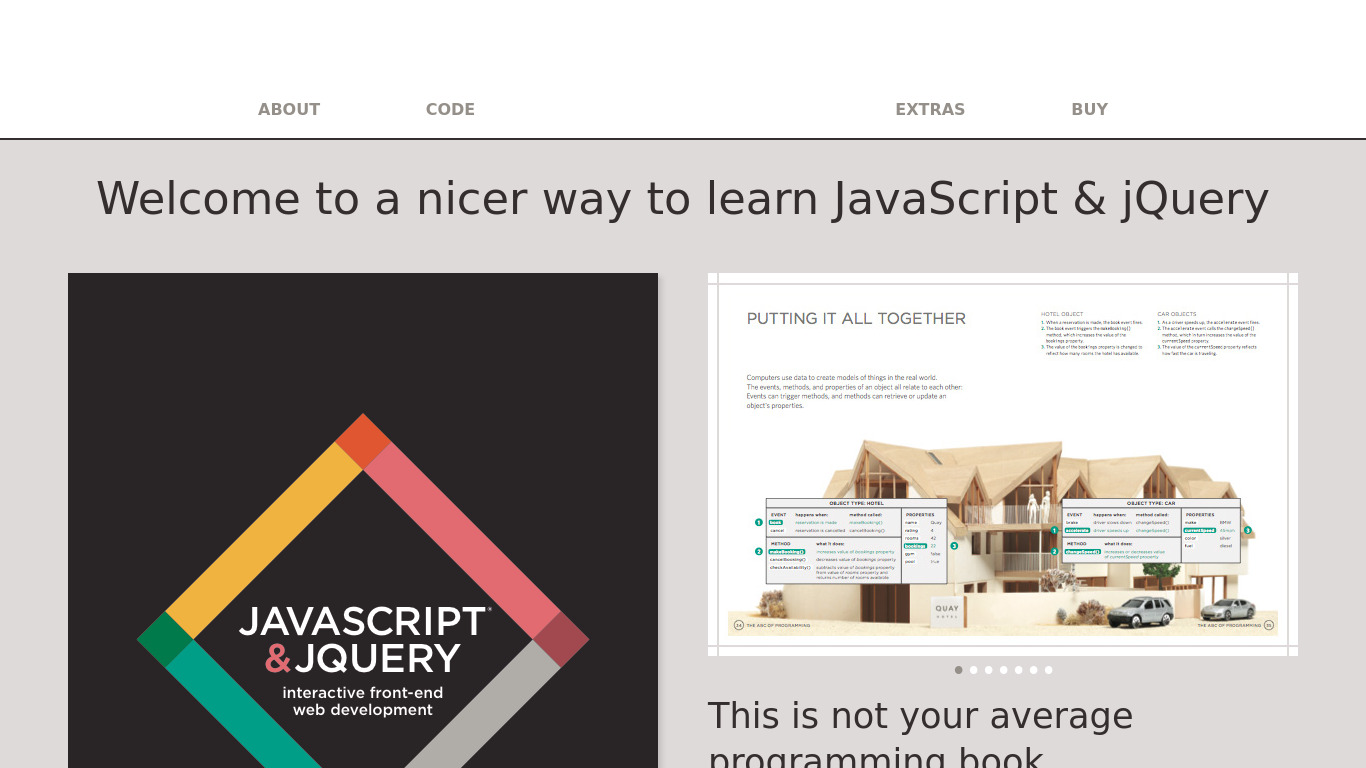 JavaScript & jQuery Landing page