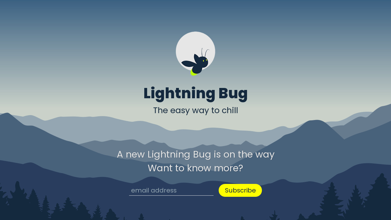 Lightning Bug Landing page