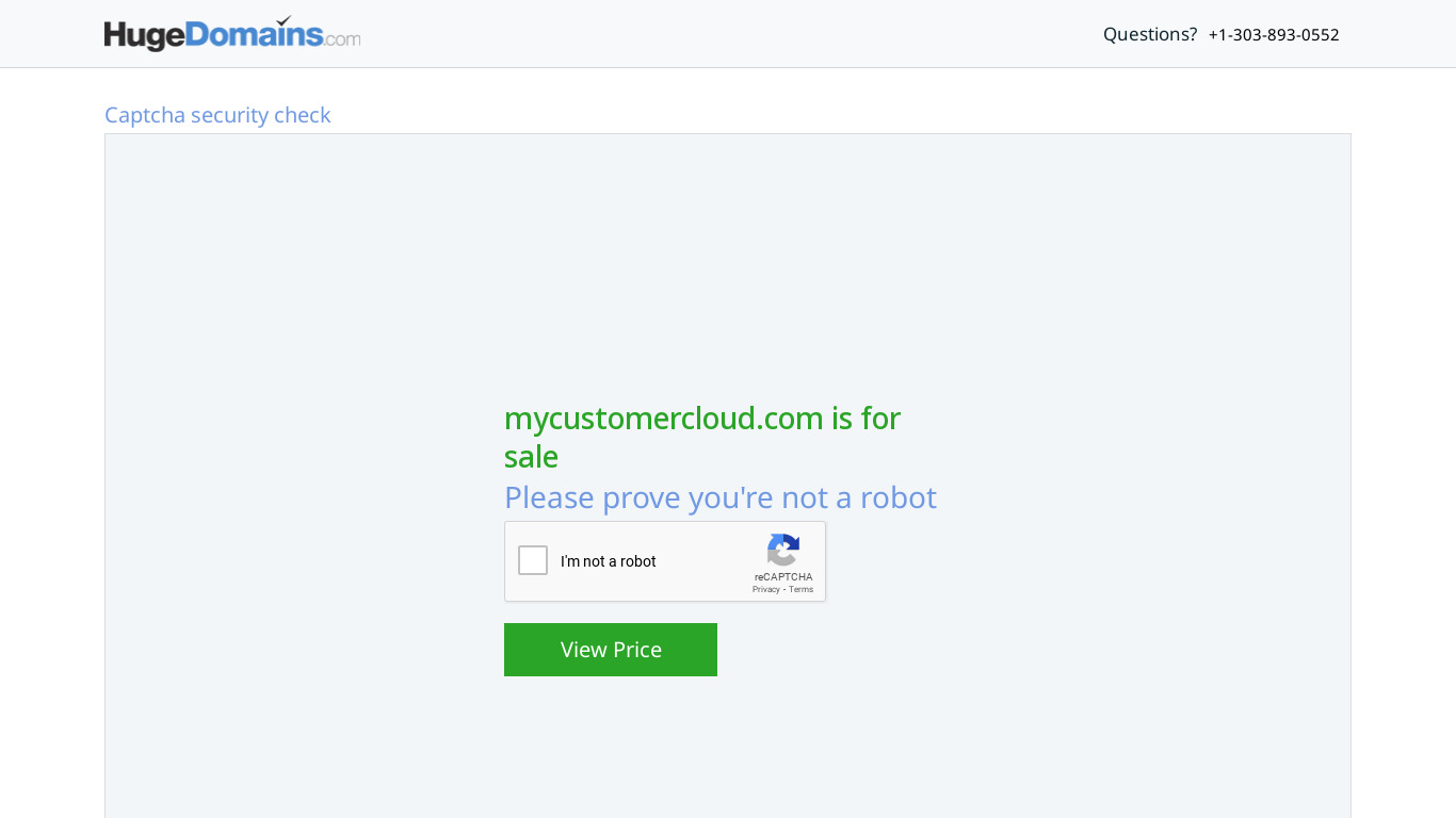 My Customer Cloud Landing page