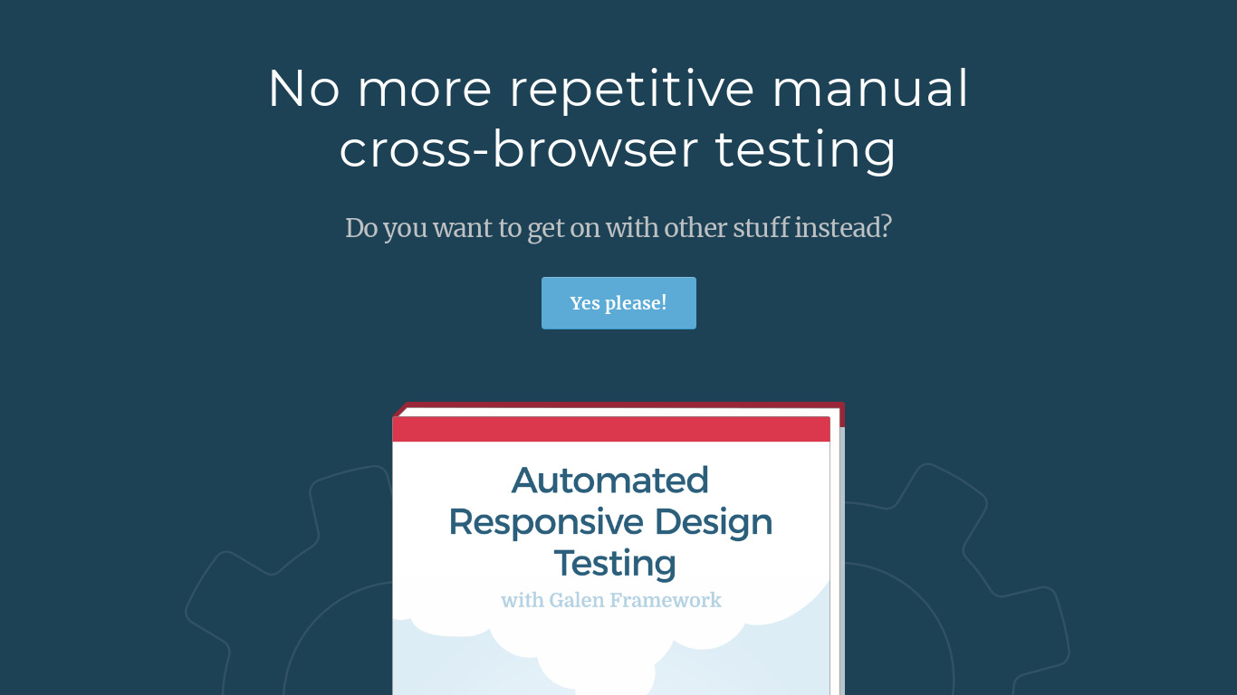Automated Responsive Design Testing Landing page