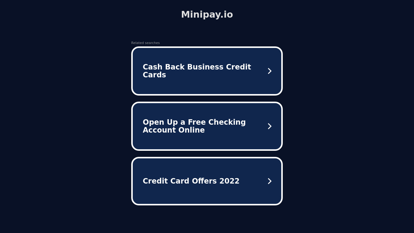 Minipay.io Landing page