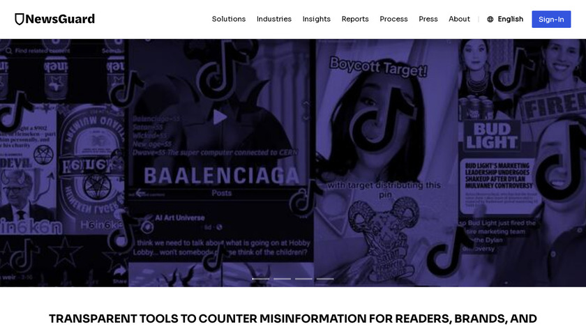 NewsGuard Landing Page