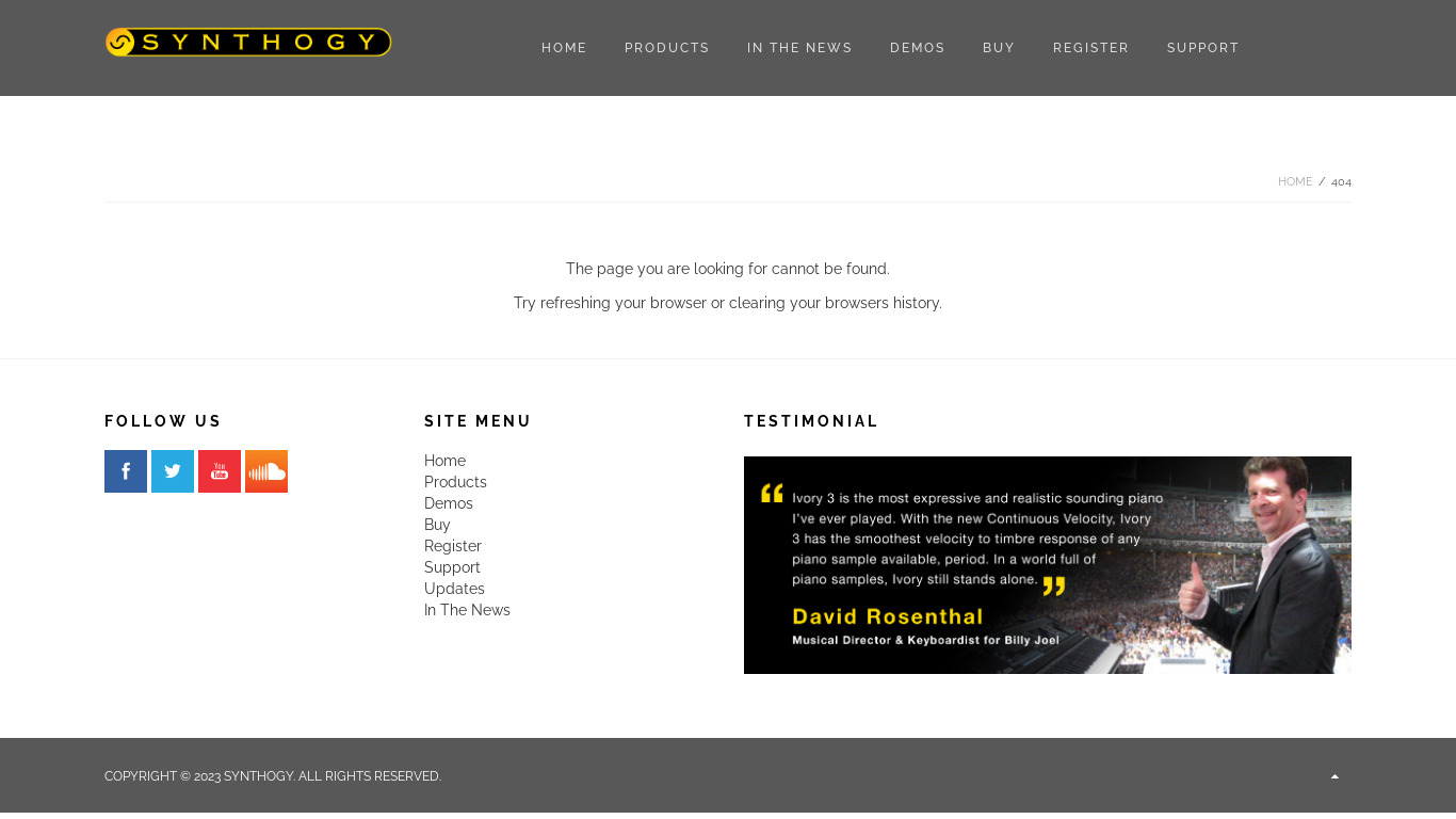 Ivory Grand Pianos Landing page