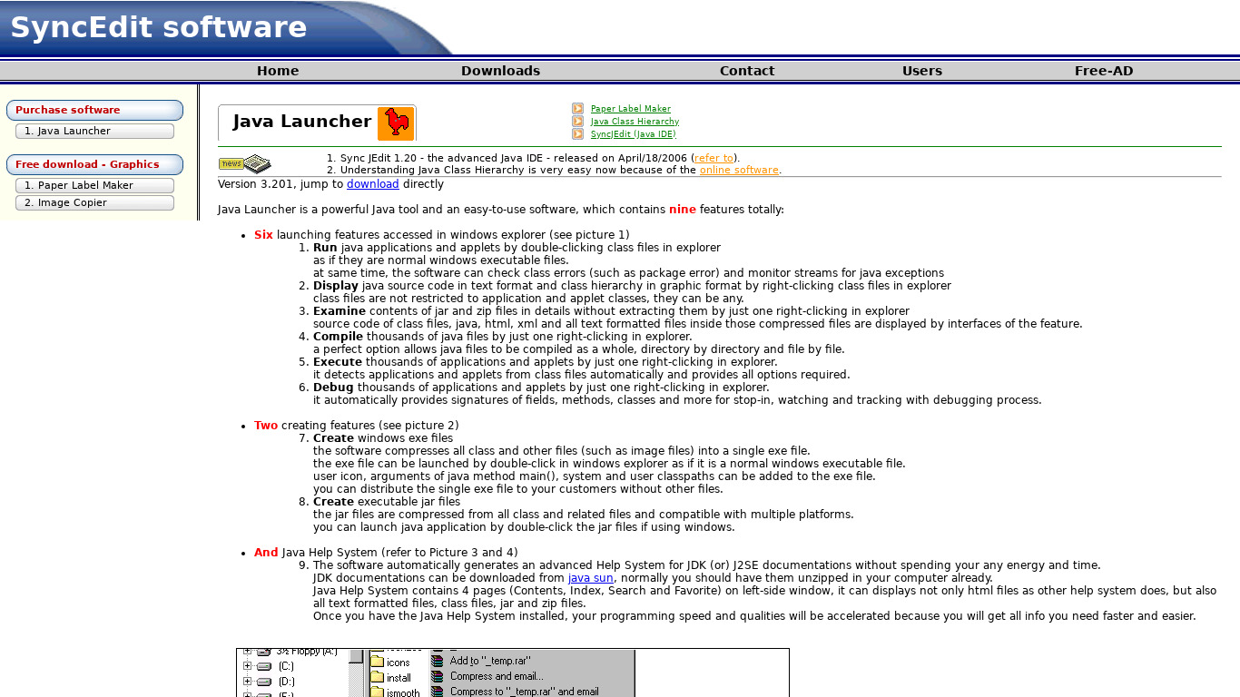 Java Launcher Landing page