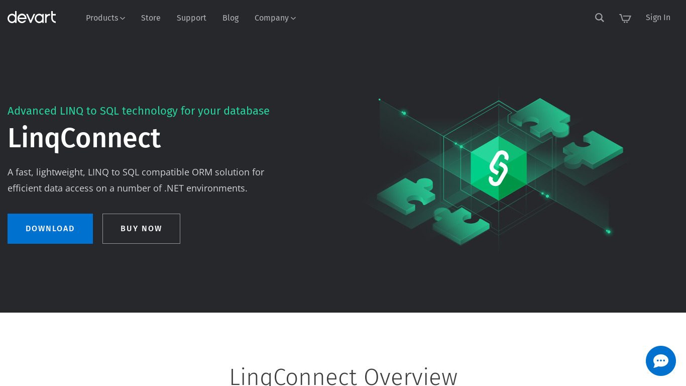 LinqConnect Professional Landing page