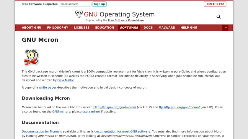 mcron Landing Page